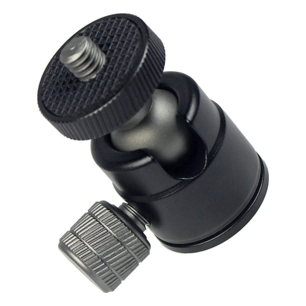 NovelGoal Aluminum Alloy Mini Ball Head Tripod Selfie Stick Bracket Holder 1/4 Screw Mount Tripod Accessories for OS-MO 360/Hero 13 Action Camera