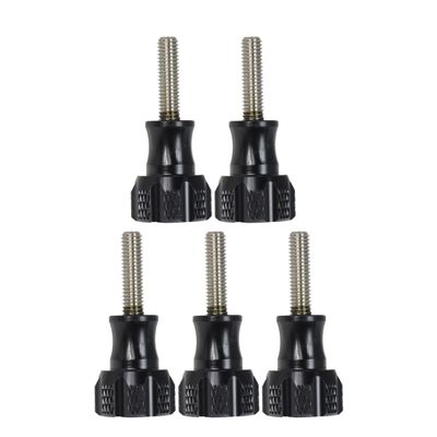 BGNing M5 Aluminum Thumbscrew 19mm Short Knob Bolt Threaded for GoPro Hero 11 Mini 10 9 8 MAX Xiaomi 4K Tripod Mount Action Camera Accessories (5pcs Screw no Cap)