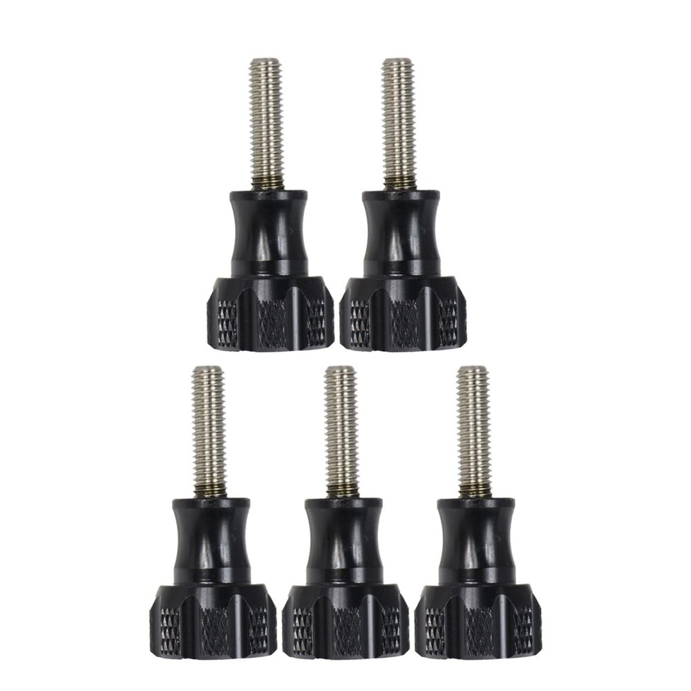BGNing M5 Aluminum Thumbscrew 19mm Short Knob Bolt Threaded for GoPro Hero 11 Mini 10 9 8 MAX Xiaomi 4K Tripod Mount Action Camera Accessories (5pcs Screw no Cap)