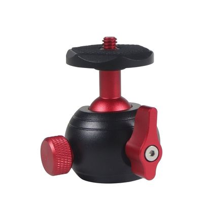 NovelGoal Mini Tripod Ball Head 360 Degree Swivel Ballhead Video Stand Panoramic Heads 1/4" Mount for SLR Camera Tripod Stabilizer Accessories (red Upgraded)
