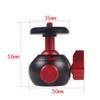 NovelGoal Mini Tripod Ball Head 360 Degree Swivel Ballhead Video Stand Panoramic Heads 1/4" Mount for SLR Camera Tripod Stabilizer Accessories (red Upgraded) view 3