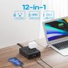 Surge Protector Power Strip, Olcorife 15ft Long Extension Cord with 8 Outlets 4 USB Ports(1 USB C), Flat Wall Plug Outlet Extender, College Dorm Room Essentials, Black view 2