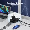 Surge Protector Power Strip, Olcorife 15ft Long Extension Cord with 8 Outlets 4 USB Ports(1 USB C), Flat Wall Plug Outlet Extender, College Dorm Room Essentials, Black view 4
