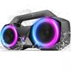KMAG Bluetooth Speaker Wireless, 80W Loud Speaker with Deeper Bass, IPX7 Waterproof, 20H Playtime, Cool Lights, TWS, Portable Speaker for Home, Outdoor, Workshop, Party, Gift for All(Gray) view 1