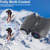 20X25 Compact Binoculars for Adults and Kids,Large Eyepiece Waterproof BinocularEasy Focus Small Binoculars for Bird Watching,Hiking and Concert,Black view 4