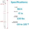 Black Zip Ties Heavy Duty, 35 Inch Extra Long 220 lbs Tensile Strength Large Cable Ties Wire Ties Heavy Duty Plastic Tie Wraps Big Size UV Resistant Zipties for Indoor and Outdoor Use 20Pcs view 2