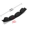 1 Pair Black Velour Foam Headphone Covers with 2 Acoustic Foam,1 Head Cushion view 3