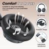 BERIBES Upgraded Hybrid Active Noise Cancelling Headphones with Transparent Modes,70H Playtime Bluetooth Headphones Wireless Bluetooth with Mic, Deep Bass,3.5MM Cable,Soft-Earpads,Fast Charging-Black view 2
