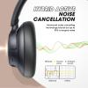 BERIBES Upgraded Hybrid Active Noise Cancelling Headphones with Transparent Modes,70H Playtime Bluetooth Headphones Wireless Bluetooth with Mic, Deep Bass,3.5MM Cable,Soft-Earpads,Fast Charging-Black view 4