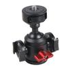 NovelGoal Tripod Head Standard 1/4 Inch Screw Interface Ballhead Adapter for Digital SLR Cameras Monitor Vlog Flash Light Microphone (Type B 2X Cold Shoe) view 1