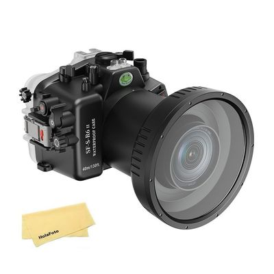 Seafrogs [40M/130FT] Underwater Camera Housing for Canon EOS R6 II, Waterproof Diving Scuba Case for Canon EOS R6 Mark II with Flat Port for RF 24-105mm F4,RF 24-105mm F4 Lens