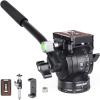 INNOREL F20 Fluid Head,Tripod Pan Tilt Head Mini Pan Metal Camera Video Tripod Head with 2 Arca Swiss Quick Release Plates, Handle, Magic Arm & Phone Clip for Video DSLR Cameras, Max Load 11lb/5kg view 1