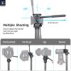 INNOREL F20 Fluid Head,Tripod Pan Tilt Head Mini Pan Metal Camera Video Tripod Head with 2 Arca Swiss Quick Release Plates, Handle, Magic Arm & Phone Clip for Video DSLR Cameras, Max Load 11lb/5kg view 3