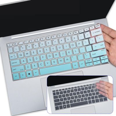 2PCS Keyboard Cover Skin for HP EliteBook 830 835 840 845 1040 G9 G10 13.3 & 14 inch 2025-2022, HP EliteBook 14 inch Keyboard Protector(Not fit 840 845 1040 G11 G8 G7 G6 G5 G4 G3),Gradual Mint+Clear