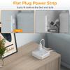 Surge Protector Power Strip, TESSAN 5 ft Extension Cord Flat Plug with 4 Widely Outlets, Indoor Desk Charging Station with Surge Protection for Home, Office Supplies, Dorm Room Essentials view 3