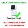 26FT Power Extension Cable for Wyze Cam Pan v3 Camera - Weatherproof 90 Degree Micro USB Cable, 2 Pack (White) - Not Compatible with Wyze Cam V3/V4 view 2
