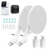 20FT L-Shaped Connector Power Extension Cable with Charger for Wyze Cam Pan V3, Blink Outdoor (3rd Gen), Flat Weatherproof Charging Power Cord and Adapter (Not for WyzeCam V3), White, 2Pack view 1