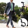 Handheld Camera Stabilizer Bracket,Portable U Shape Video Holder with LED Fill Light and Microphone for Interview Photography Portable DV Bracket Studio Kit Cold Shoe Tripod Head All Cameras Home view 2