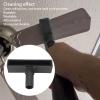 Ceiling Fan Reusable Washable Fiber, Flexible Dusting Fan Blade Brush Tool for Home with 0.8 Foot Pole for Kitchen Living Room Bedroom Bathroom Office (Black) view 3