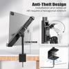 Wukanleng Desktop Clamp Tablet Holder for Anti-Theft with Lock and Keys, Aluminum iPad Kiosk Stand with 360 Rotating for Store POS Reception for iPad Pro/Air/Mini, Surface, Galaxy Tabs 7-11" Tablets view 2