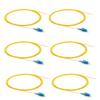 5er Link Technology 6 Strand Single-Mode LC OS1 Fiber Optic Cable Pigtails for Fusion Splicer Splicing. Includes 6 Fiber Optic Fusion Splice Protective Shrink Sleeves 2.5-60 mm Long (LC SM 0S1) view 1
