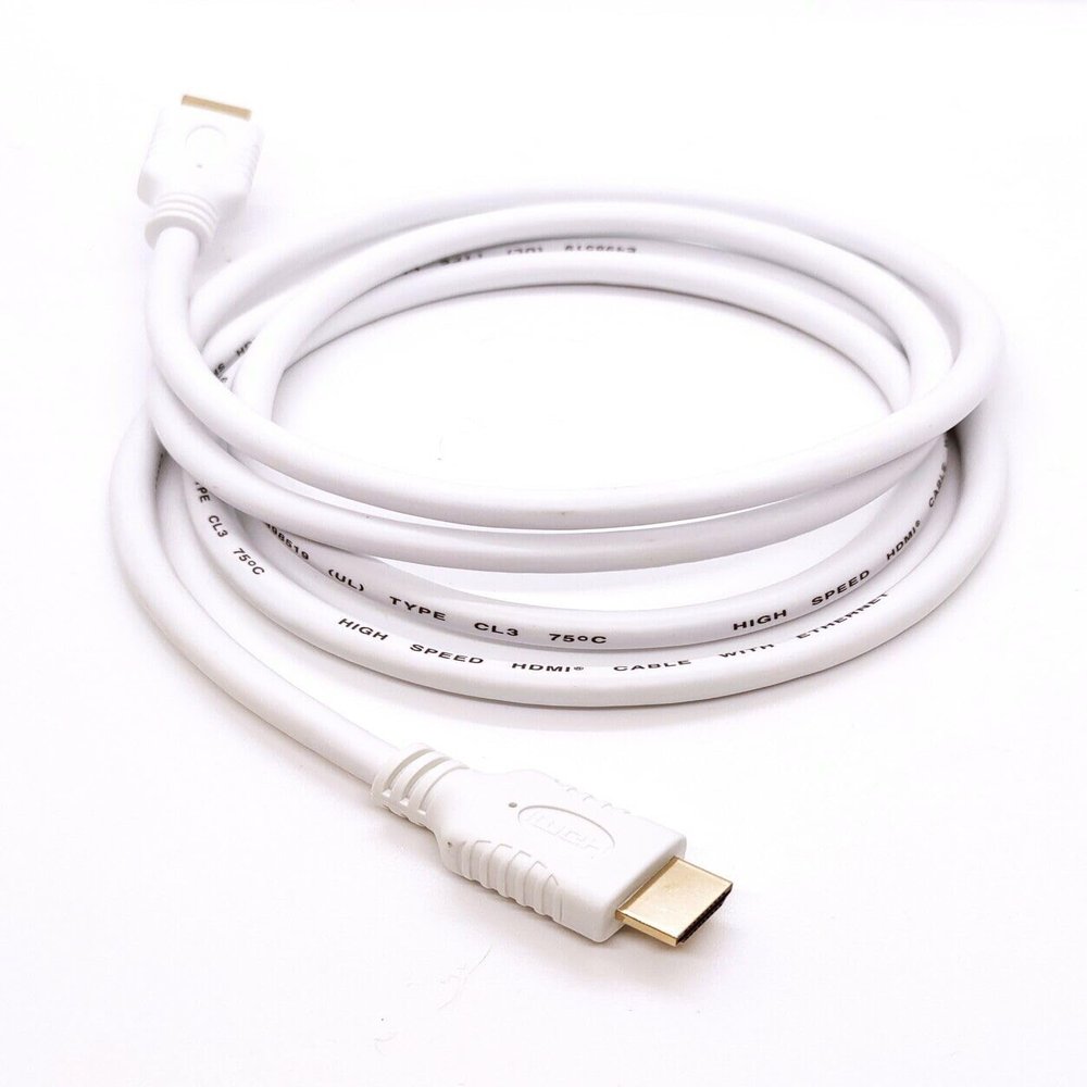 30FT High-Speed HDMI 2.0 with Ethernet Cable 4K@60Hz 26AWG CL3 White Color