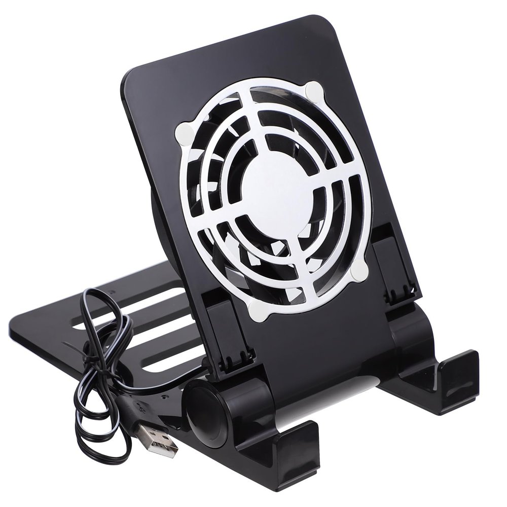 Abaodam Laptop Stand with Cooling Fan Cell Phone Stand with Cooler Stable Cooling Holder with Quiet Fan Computer Blower Cellphone Cooler Holder Game Machine Radiator USB Foldable