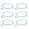 5er Link Technology 6 Strand Multi-Mode LC OM3 Fiber Optic Cable Pigtails for Fusion Splicer Splicing. Includes 6 Fiber Optic Fusion Splice Protective Shrink Sleeves 2.5-60 mm Long (LC MM OM3) view 1