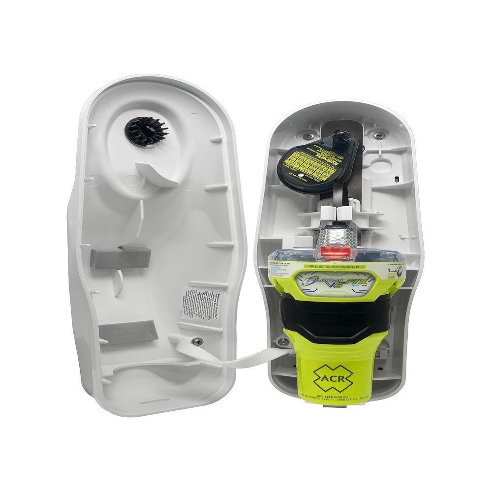 ACR GLOBALFIX V6 GPS EPIRB SOS, Global Coverage, Return Link Service & Mobile App - CAT 1 Auto Release Bracket (2853) - Global Satellite Emergency Signaling for Search & Rescue,10 Year Battery Life