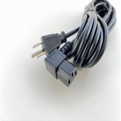 [UL Listed] OMNIHIL Extra Long 15FT L-Shaped C13 Power Cord Compatible with OKI Microline 320 Turbo 9-pin Dot Matrix Printer