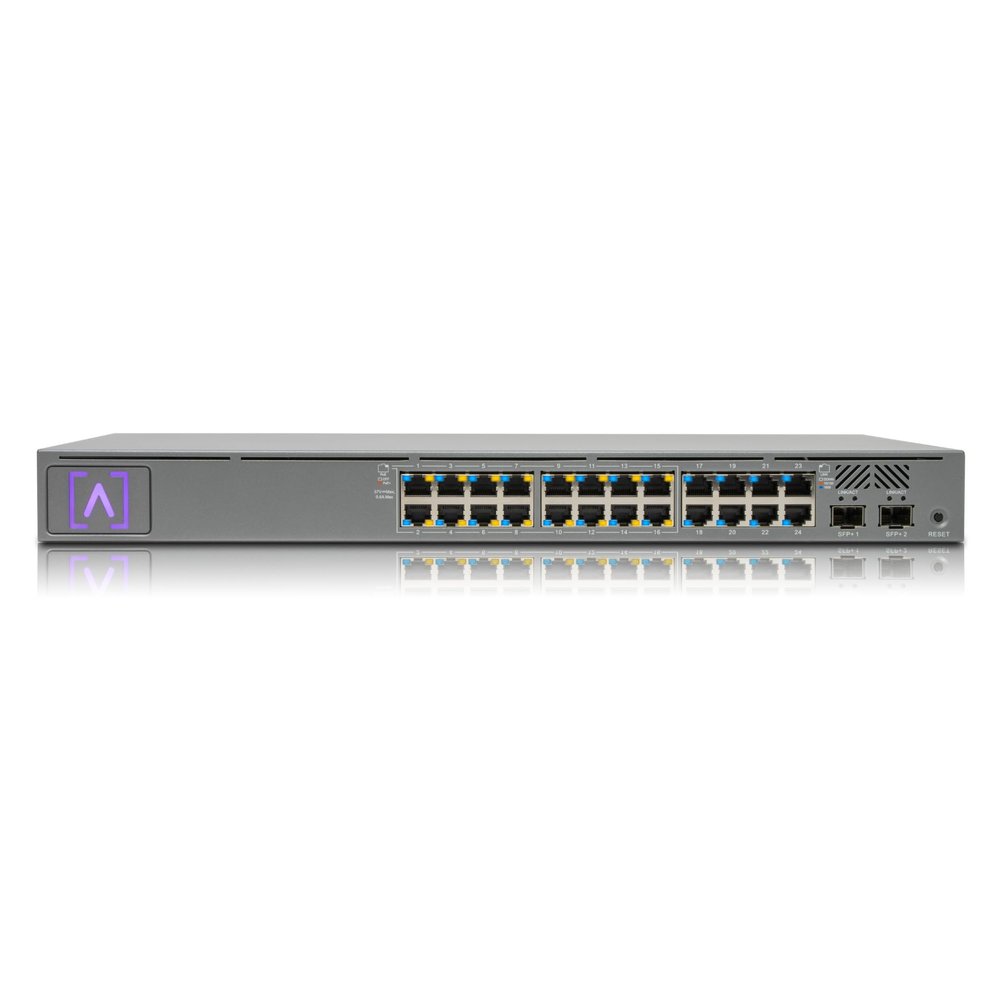 Alta Labs S24-POE Cloud-Managed PoE+ Switch w/ 24 Gigabit Ethernet Ports and 2 SFP+ Ports, Power Over Ethernet on 16 Ports, 240W PoE Budget, 2 SFP+ Ports Support Up To 10 Gbps Fiber/Copper Connections