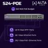 Alta Labs S24-POE Cloud-Managed PoE+ Switch w/ 24 Gigabit Ethernet Ports and 2 SFP+ Ports, Power Over Ethernet on 16 Ports, 240W PoE Budget, 2 SFP+ Ports Support Up To 10 Gbps Fiber/Copper Connections view 3