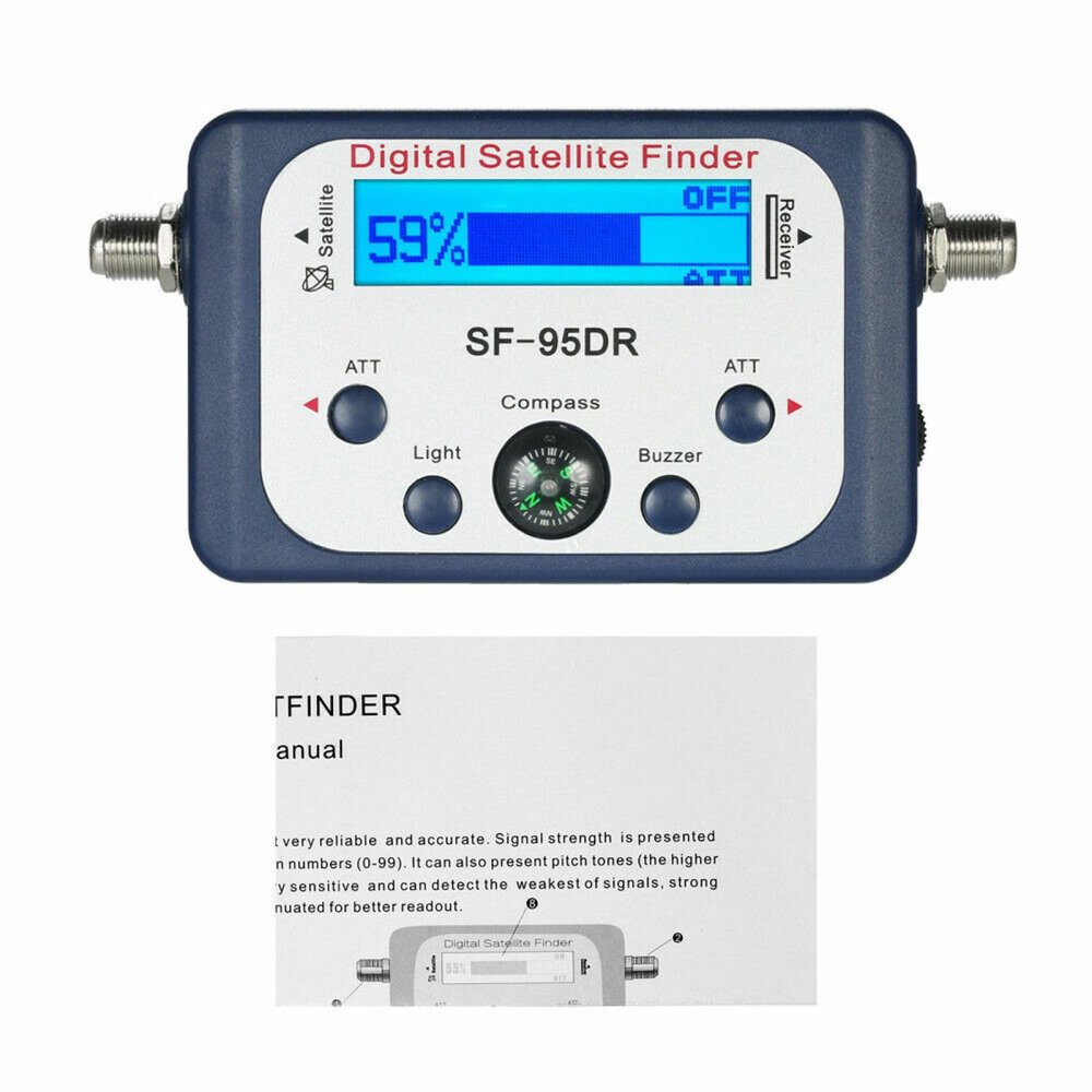 DAGIJIRD LCD Digital Satellite Signal Meter Finder Meter for Dish Network Directv, Mini Finder Digital TV Antenna Signal Strength Meter Detector