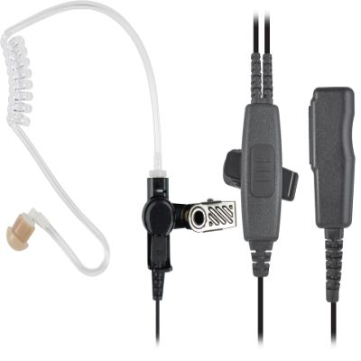 PRYMEs 2-Wire SPM-2000 Series (SPM-2083) Surveillance Kit with Unique Belt-Mounted PTT Junction Box and Surveillance Style Microphone/PTT with Coiled Cable (for Motorola APX & XPR6xxx/7xxx Radios)