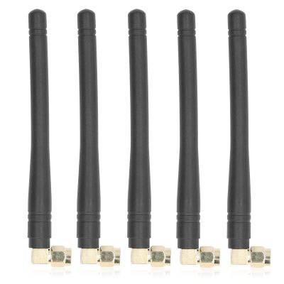 Waterproof and Sun Proof Glue Stick Antenna Corrosion Resistant 5 Pcs Glue Stick Antenna 5G Omni High Gain SMA Male Elbow Interface Waterproof Antenna for Signal Transmission