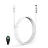 LONNKY 10FT 3M DC Power Extension Cable 5.5mm x 2.1mm, Universal DC 12V Power Extension Cable for Security Camera, LED Strip, CCTV IP Surveillance (10ft, White) view 1