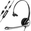 Headset wtih Mic, USB Headset with Microphone for PC, Computer Headset with Noise Canceling Microphone with Mute for Home Office Online Skype Zoom Meetings view 1