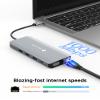 USB C Docking Station Dual HDMI Adapter, 11 in 1 Multi Display Docking Station Dual Monitor with 2 HDMI, VGA, 100W PD, 4 USB, USB C Hub Multiport Dongle Compatible with MacBook/Dell/HP/Lenovo Laptops view 4