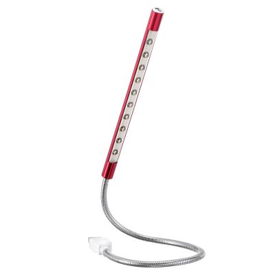 PATIKIL Keyboard Light Laptop Lamp USB LED Lights, 10 Lamp Beads LED Light Touch Control Flexible Stick Long Geeseneck Lamp, Red