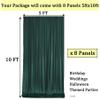 40ft x 10ft Wrinkle Free Hunter Green Backdrop Curtains for Parties, 8 Panels Polyester Green Photo Backdrop Drapes for Wedding Jungle Birthday Party Photography Background Stand view 3