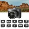Digital Camera, 4K Vlogging Camera for YouTube 56MP 16X Digital Zoom Manual Focus Students Compact Photography Camera with 52mm Wide-Angle & Macro Lens, 32G TF Card and 2 Batteries(Black) view 3