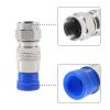 AITIAO 20Pieces RG6 F Type Connector Coax Compression Fitting Coaxial Straight Antenna Cable Adapter(Blue) view 4
