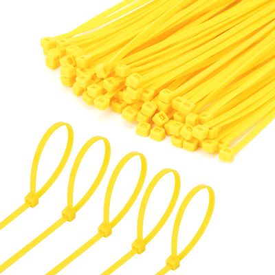 Armpow 6 Inch Yellow Zip Tie 1000 PCS, 18 Lbs - Small to Medium Zip Tie, Nylon PA66 UV Resistant Cable Tie for Indoor and Outdoor Use - Ideal for bundling and securing objects