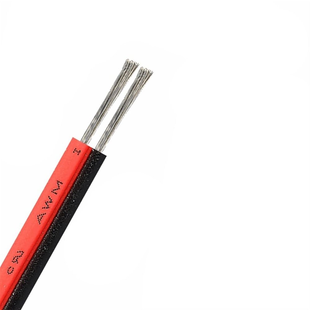 MIBSH Pipe House 5050 2835 Light Extension Cable, Insulated 18 AWG PVC Tinned Copper Wire, White 2 Pin Electrical Wires for Speakers Audio Soil Electronics (Color : Red-Black, Size : 20m)