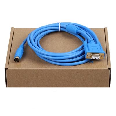 Applicable TPC-DVP PLC Communication Cable Touch Panel TPC Series Connecting DVP Series Communication Cable Gold-Plated Connector Blue Length: 3 Meters