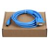 Applicable TPC-DVP PLC Communication Cable Touch Panel TPC Series Connecting DVP Series Communication Cable Gold-Plated Connector Blue Length: 3 Meters view 1