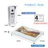 1080P Tuya Wired Video Door Phone 10 Inch Full Touch Monitor Wireless WiFi Smart Home Intercom System with RFID Doorbell Camera Unlock Record Motion,Weatherproof Video Doorbell,32G view 2