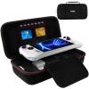 ivoler Carrying Case for Asus Rog Alloy 7''2023/Asus Rog Ally X 7''2024, Portable Hard Shell Pouch Travel Bag, Built-in Gaming Charger Dock Storage, Holds Game Cartridge - Black view 1