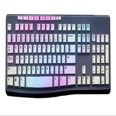 JuYuish Ultra Thin Desktop PC Silicone Keyboard Cover Skin Protector Compatible for Logitech MK295 MK275 MK270 Wireless Keyboard, Logitech K200 K260 K270 MK200 MK260 Keyboard - Colorful