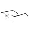 ZanyLen Superlight Titanium Blue Light Blocking Glasses Stylish Semi-rimless Rectangle Computer Gaming Eyeglasses (Black) 1 view 1